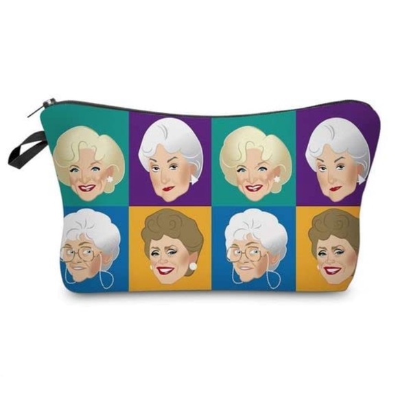 GOLDEN GIRLS Cosmetic Makeup Bag & 2 Sided Shady Acres Key Chain - 7 x 5” NIP - Picture 2 of 5